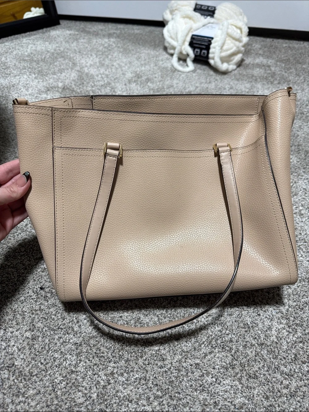 Michael Kors Blush Pebbled Leather Tote - Picture 2 of 3